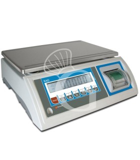 Báscula de control de peso con impresora incorporada con capacidad de 30 kg y precisión de 10 g L 370 mm x P 363 mm x A 137 mm