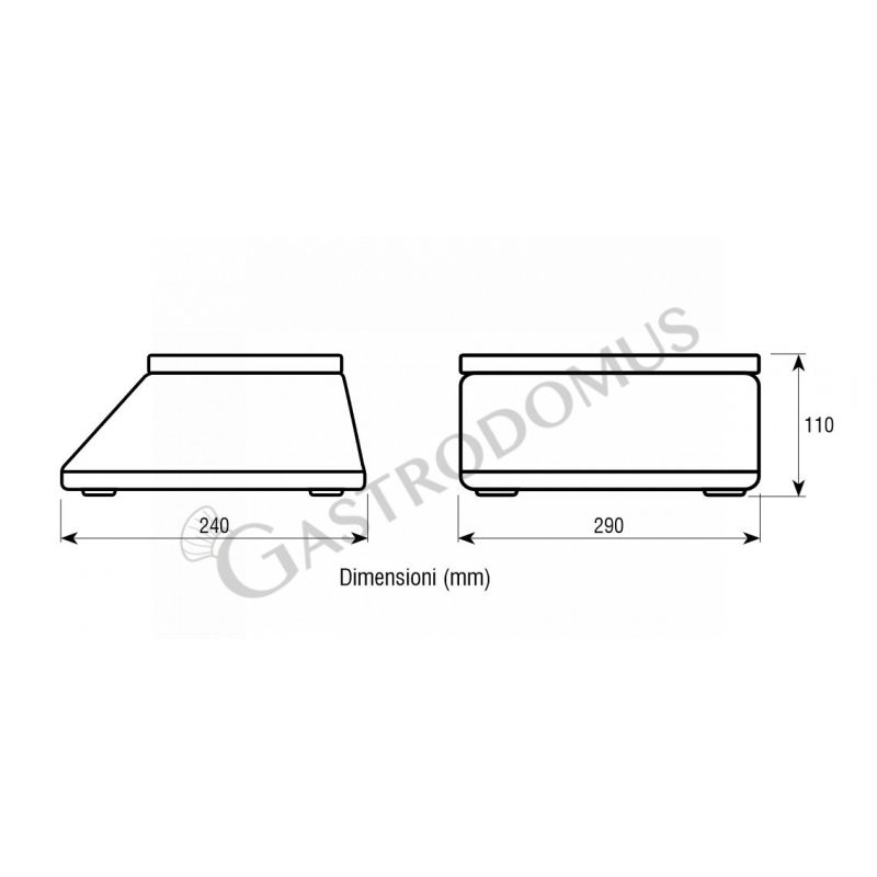 Báscula de doble pantalla con capacidad de 30 kg y precisión de 2 g L 290 mm x P 240 mm x A 110 mm