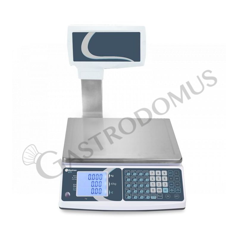Báscula comercial con visor de columna - con capacidad de 30 kg y precisión de 5/10 g Báscula comercial con visor de columna - con capacidad de 30 kg y precisión de 5/10 g
