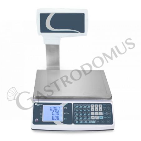 Báscula comercial con visor de columna - con capacidad de 30 kg y precisión de 5/10 g Báscula comercial con visor de columna - con capacidad de 30 kg y precisión de 5/10 g