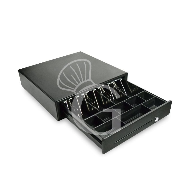 Cajón de dinero metálico de dimensiones L 410 mm x P 415 mm x A 110 mm