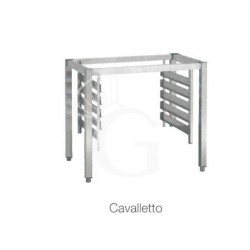 Estructura de soporte con porta bandejas para 8 bandejas de dimensiones 433x333 mm + soporte abierta