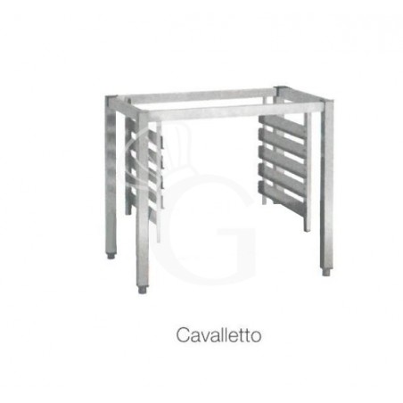 Estructura de soporte con porta bandejas para 8 bandejas de dimensiones 433x333 mm + soporte abierta Estructura de soporte con porta bandejas para 8 bandejas de dimensiones 433x333 mm + soporte abierta
