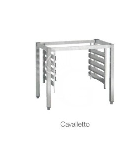 Estructura porta bandejas para 8 bandejas de 600 x 400 mm + soporte abierto