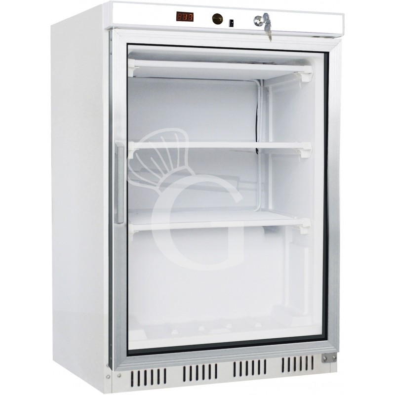 Armario refrigerado estático con temperatura -18°C/-22°C - 130 LT - puerta de vidrio