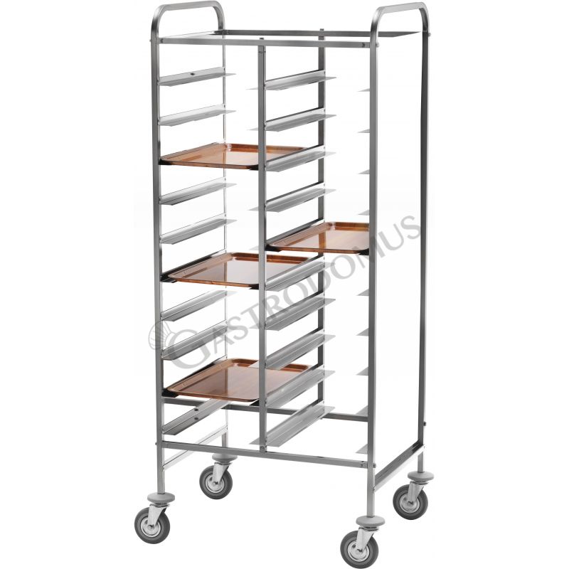 Carro bandejero con bastidor reforzado para 20 bandejas GN1/1 - L 740 mm x P 620 mm x A 1750 mm