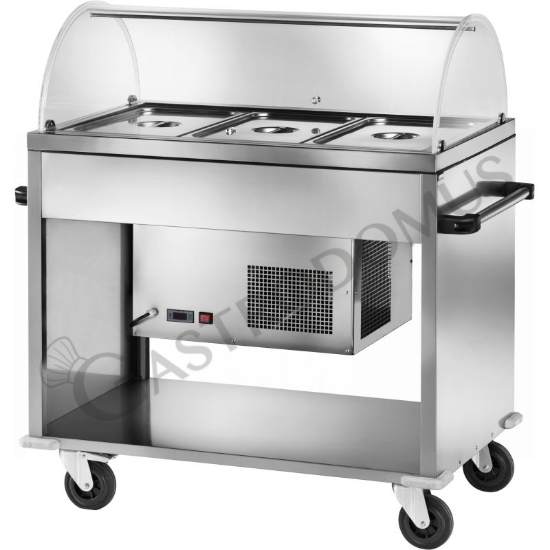 Carro refrigerado temperatura +2°C/+10°C - L 1240 mm x P 720 mm x A 1260 mm