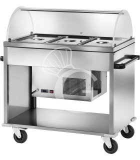 Carro refrigerado temperatura -5°C/+ 5°C - L 1240 mm x P 720 mm x A 1260 mm