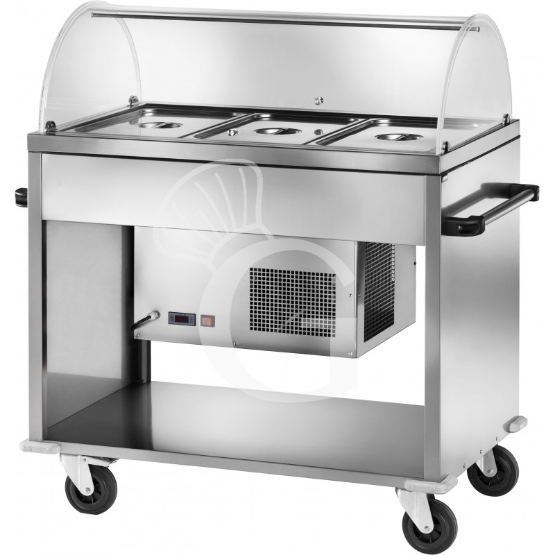 Carro refrigerado temperatura -5°C/+ 5°C - L 1240 mm x P 720 mm x A 1260 mm