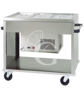Carro refrigerado temperatura +2°C/+ 10°C - L 1240 mm x P 720 mm x A 940 mm