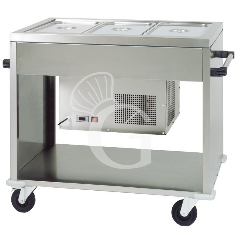 Carro refrigerado temperatura +2°C/+ 10°C - L 1240 mm x P 720 mm x A 940 mm