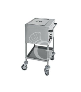Carro térmico con resistencia en seco para 1 cubeta GN1/1 - L 560 mm x P 650 mm x A 850 mm