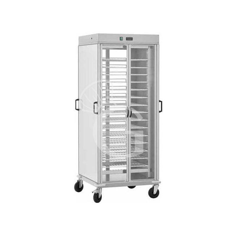 Carro portaplatos caliente con 10 rejillas barnizadas GN 2/1 L 750 mm x P 780 mm x A 1770 mm