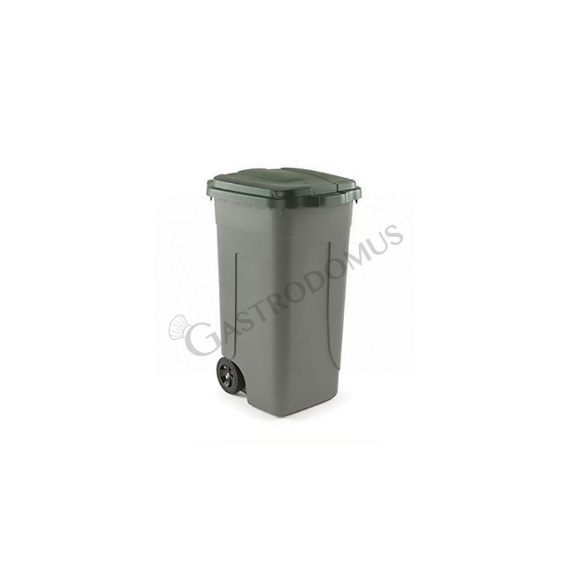Contenedor de basura de polietileno verde y gris 80 LT