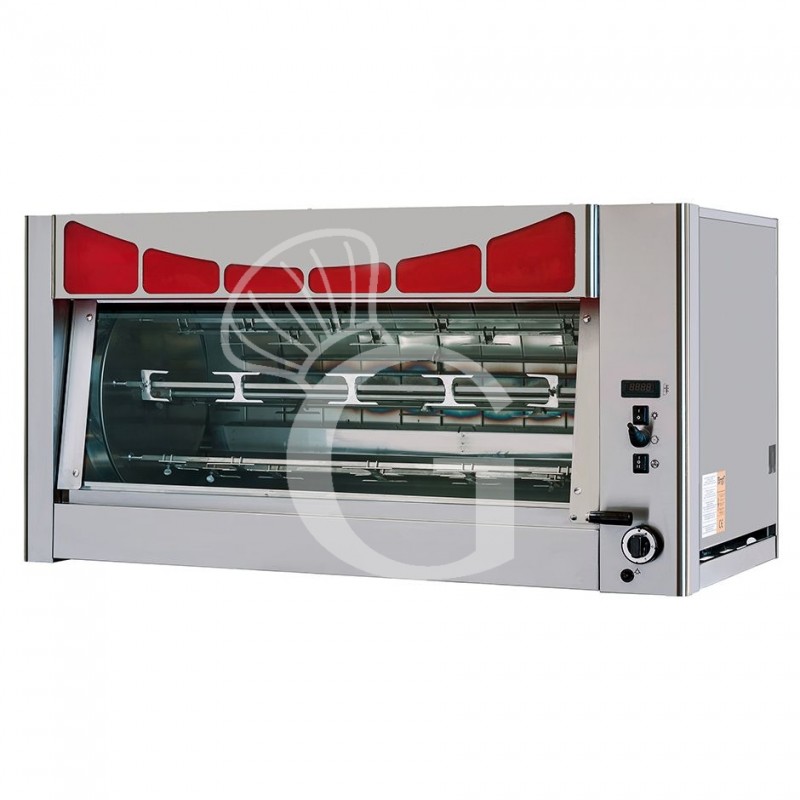 Asador de pollos planetario de gas L 1255 mm x P 707 mm x A 731 mm, capacidad hasta 30 pollos
