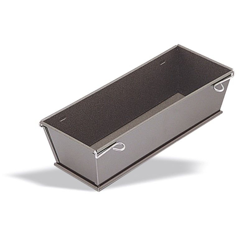 Molde de tarta rectangular antiadherente de acero inoxidable desmontable L 240 mm x P 95 mm x A 70 mm
