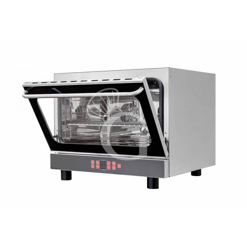Horno eléctrico de convección para pastelería, humidificador y grill, control electrónico, 4 bandejas 600X400 mm