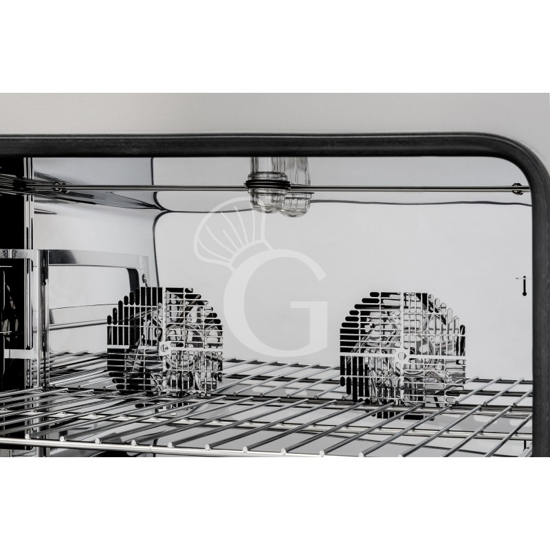 Horno eléctrico de convección para pastelería con humidificador, controles mecánicos, trifásico para 4 bandejas 600x400 mm