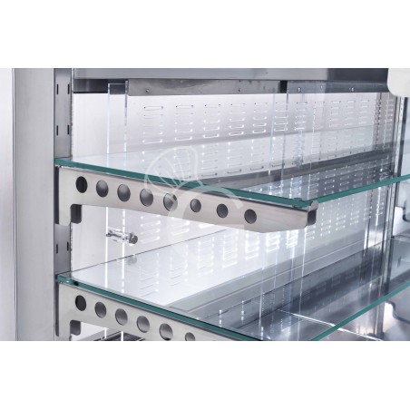 Vitrina refrigerada ventilada cúbica, 3 estantes, cerrada lado cliente - L 810 mm Vitrina refrigerada ventilada cúbica, 3 estantes, cerrada lado cliente - L 810 mm