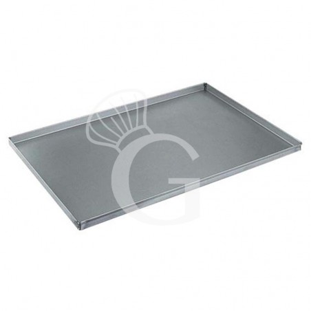Bandeja rectangular de chapa aluminizada, L 600 mm x P 400 x H 20 mm Bandeja rectangular de chapa aluminizada, L 600 mm x P 400 x H 20 mm