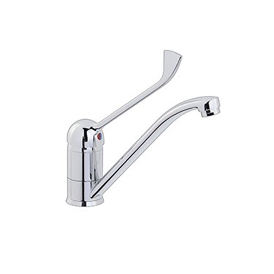 Grifo mezclador para mesas refrigeradas con fregadero.