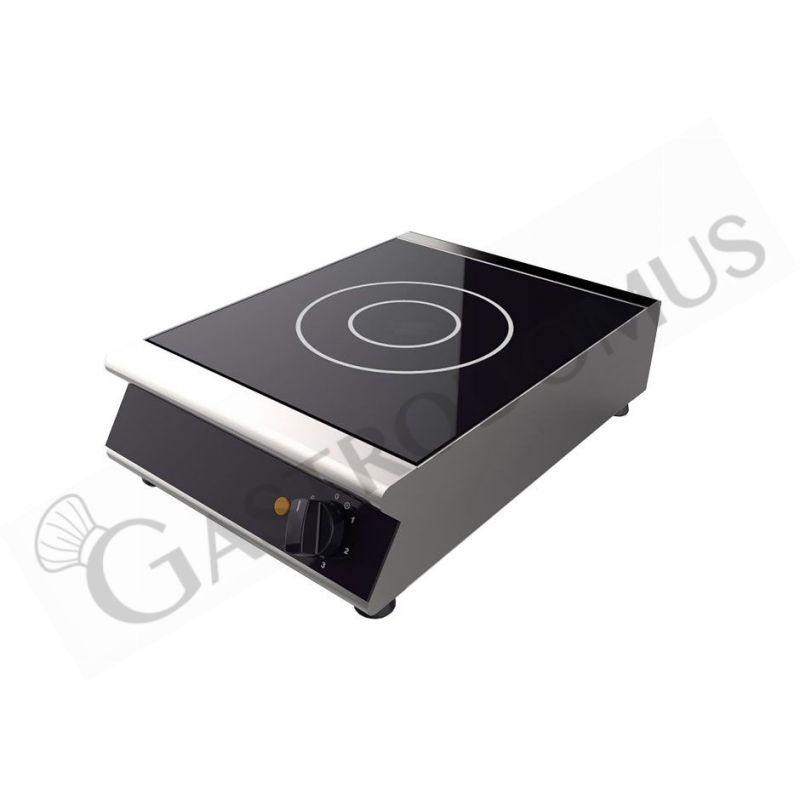 Cocina de sobremesa en vitrocerámica profesional 1 zona de cocción L 360 mm x P 510 mm x A 120 mm