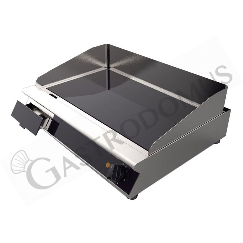 Fry top profesional de vitrocerámica 2 zonas de cocción L 660 mm x P 510 mm x A 120 mm