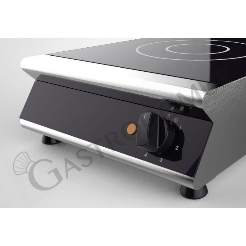 Cocina de sobremesa en vitrocerámica profesional 1 zona de cocción L 360 mm x P 510 mm x A 120 mm