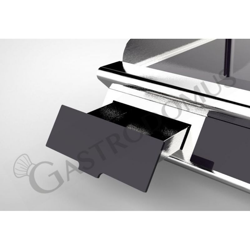 Fry top profesional de vitrocerámica 2 zonas de cocción L 660 mm x P 510 mm x A 120 mm