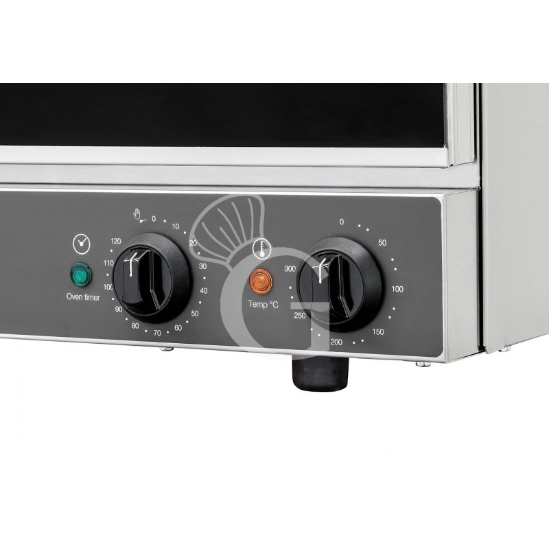 Horno eléctrico de convección para cruasanes, puerta abatible, controles mecánicos, 4 bandejas GN 2/3, potencia 2,8 kw