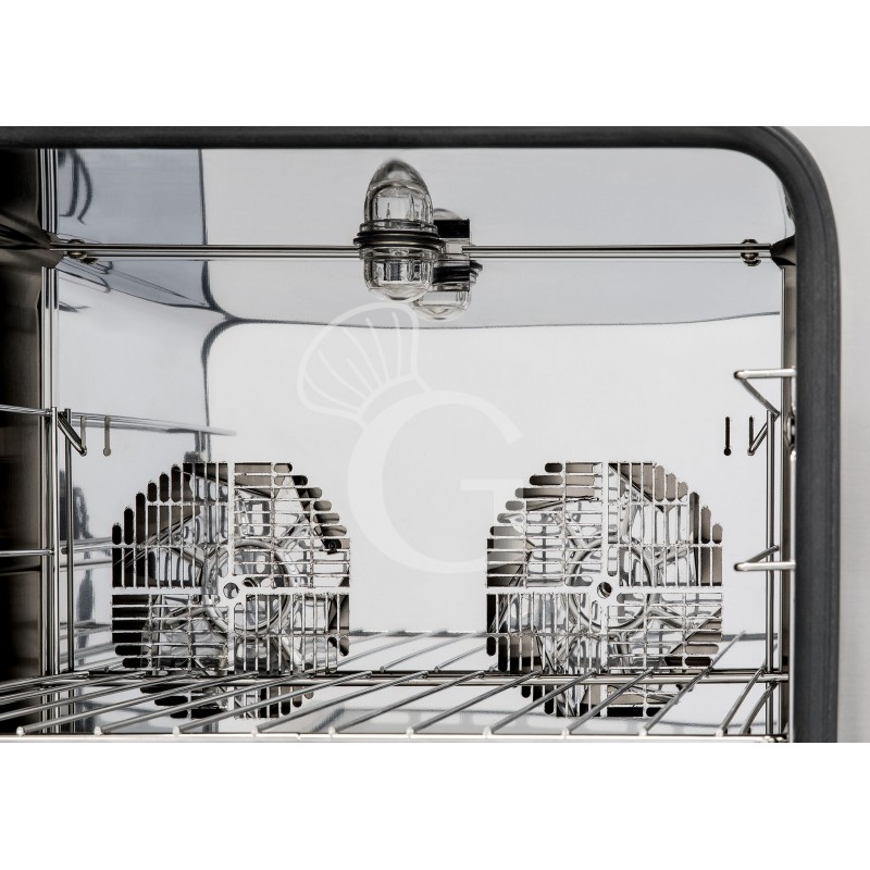 Horno eléctrico de convección para cruasanes, puerta abatible, controles mecánicos, 4 bandejas GN 2/3, potencia 2,8 kw