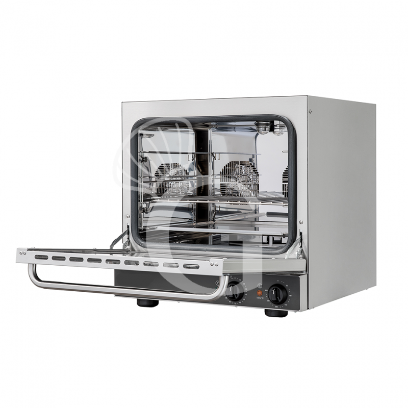 Horno eléctrico de convección para cruasanes, puerta abatible, controles mecánicos, 4 bandejas GN 2/3, potencia 2,8 kw