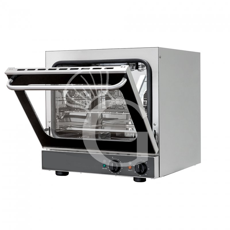 Horno eléctrico de convección para cruasanes, puerta abatible, controles mecánicos, 4 bandejas 433x333 mm, potencia 3,3 kw