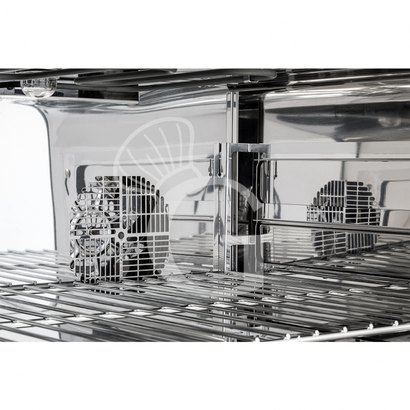 Horno eléctrico de convección para cruasanes, humidificador y grill, controles electrónicos, 4 bandejas GN 1/1 530x325 mm