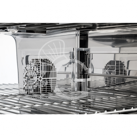 Horno eléctrico de convección para cruasanes, humidificador y grill, controles electrónicos, 4 bandejas GN 1/1 530x325 mm Horno eléctrico de convección para cruasanes, humidificador y grill, controles electrónicos, 4 bandejas GN 1/1 530x325 mm