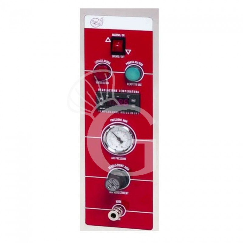 Máquina de pulverización de gelatina y líquidos sobre ruedas L 450 mm x P 420 mm x A 1100 mm