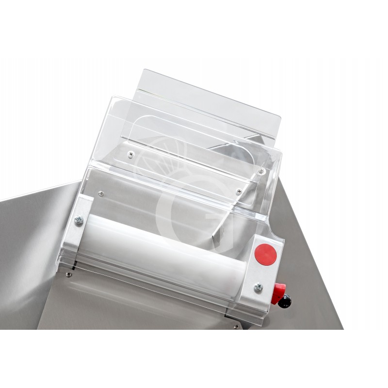 Formadora de masa de pizza de rodillos oblicuos de HDPE de 260/400 mm de diámetro, con arranque automatico
automático