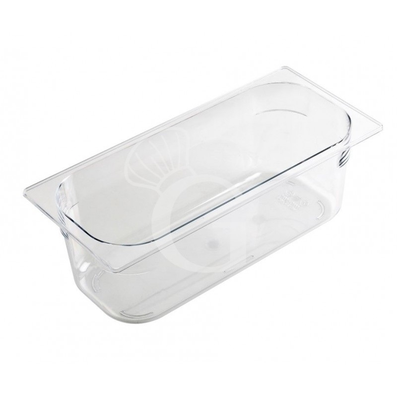 Cubeta para helado de policarbonato L 360 mm x P 165 mm x A 120 mm