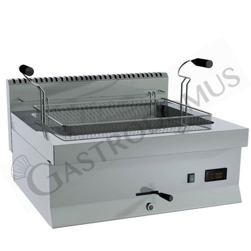 Freidora eléctrica de sobremesa para pastelería 1 cuba - 10 LT - L 700 mm x P 650 mm x A 285 mm