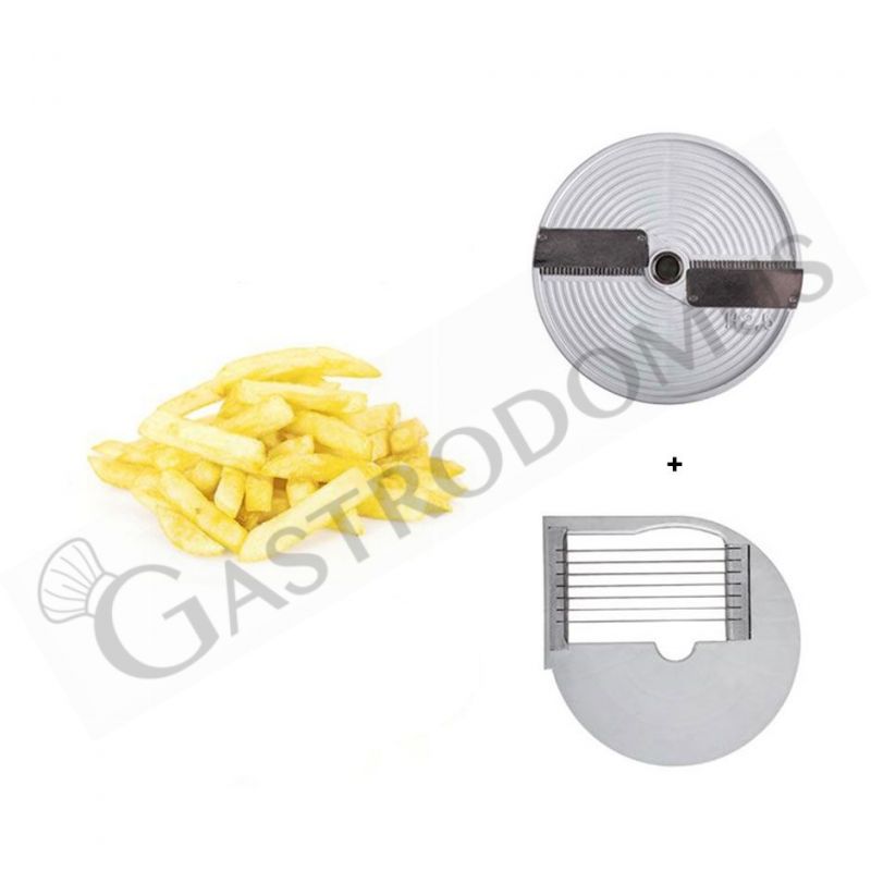 Kit de 2 discos cortadores para patatas fritas de 6 mm