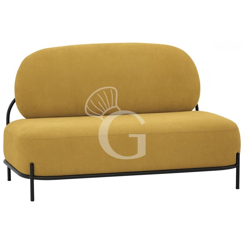 Silloncito Ponny con estructura de metal barnizado y revestimiento de tela