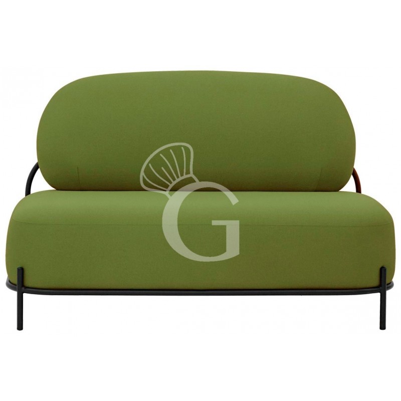 Silloncito Ponny con estructura de metal barnizado y revestimiento de tela