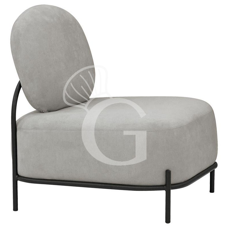 Silloncito Ponny con estructura de metal barnizado y revestimiento de tela