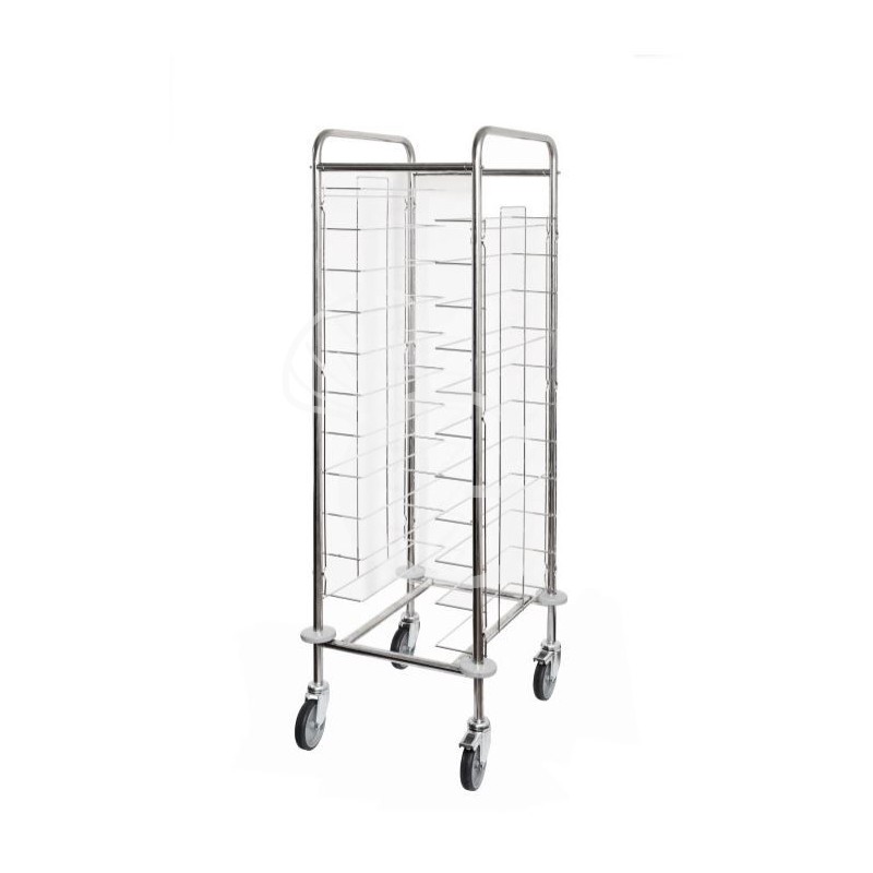 Carro para bandejas de autoservicio universal para 11 bandejas de dimensiones máximas 395 mm x 595 mm