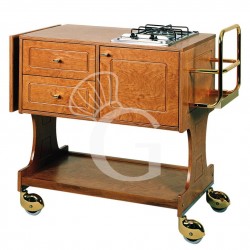 Carro de flambear con 1 placa y 1 quemador L 1450 mm x P 580 mm x A 910 mm