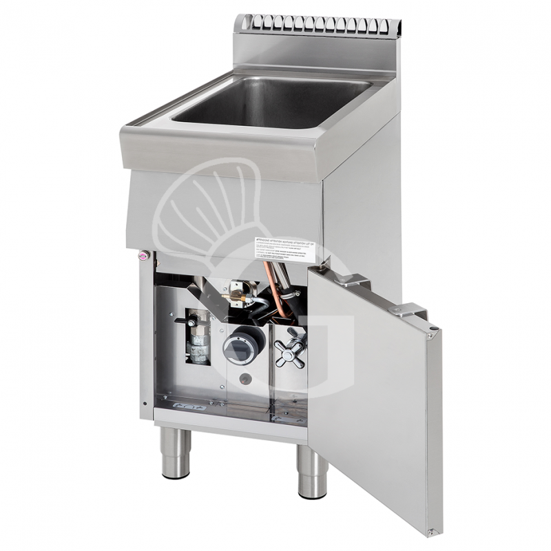 Cocedor de pasta profesional de gas 1 cuba 40 LT L 400 mm x P 700 mm x A 850 mm