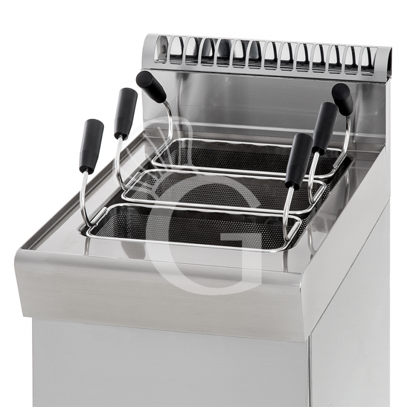 Cocedor de pasta profesional de gas 1 cuba 40 LT L 400 mm x P 700 mm x A 850 mm