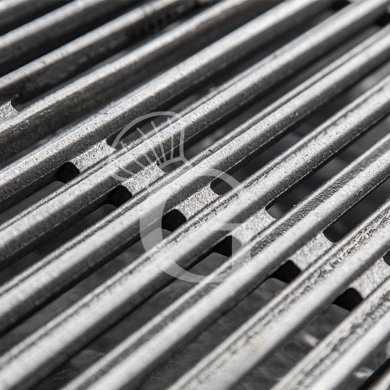 Parrilla de gas y piedra volcánica sobre mueble, 1 zona de cocción y 900 mm de profundidad