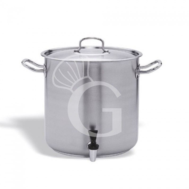 Sartén con grifo y tapa acero inoxidable diámetro 350 mm x A 350 mm 33,6 LT Sartén con grifo y tapa acero inoxidable diámetro 350 mm x A 350 mm 33,6 LT