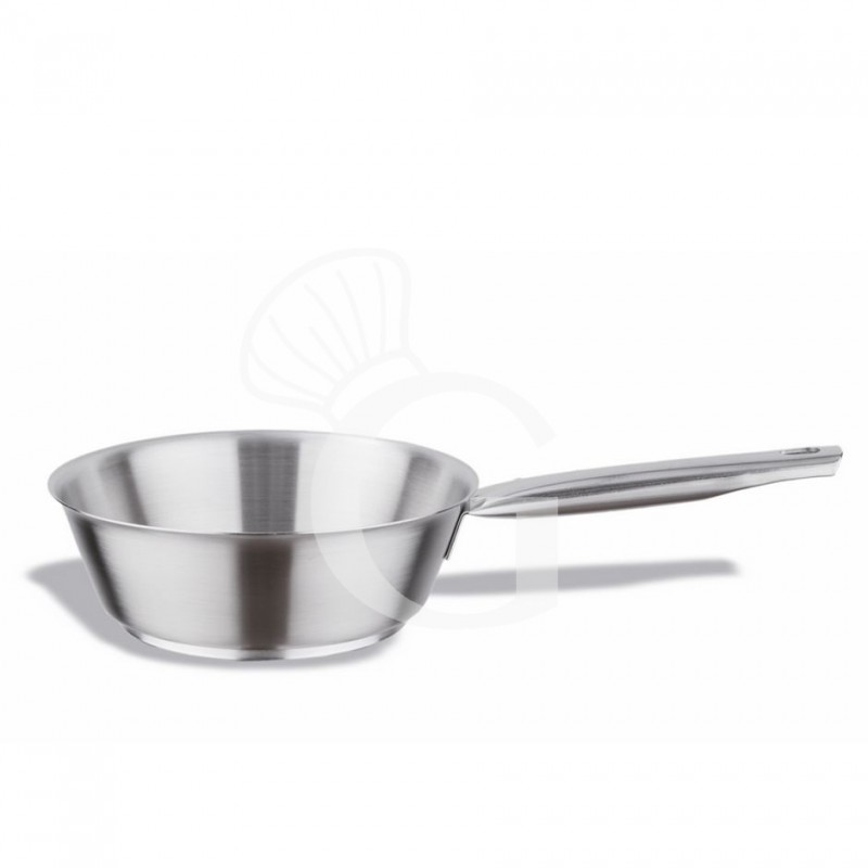 Sartén cónica de acero inoxidable 1 asa diámetro 220 mm x A 70 mm 2,1 LT